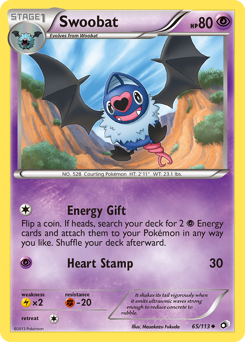 Swoobat - Legendary Treasures - #65 - Pokemon TCG card