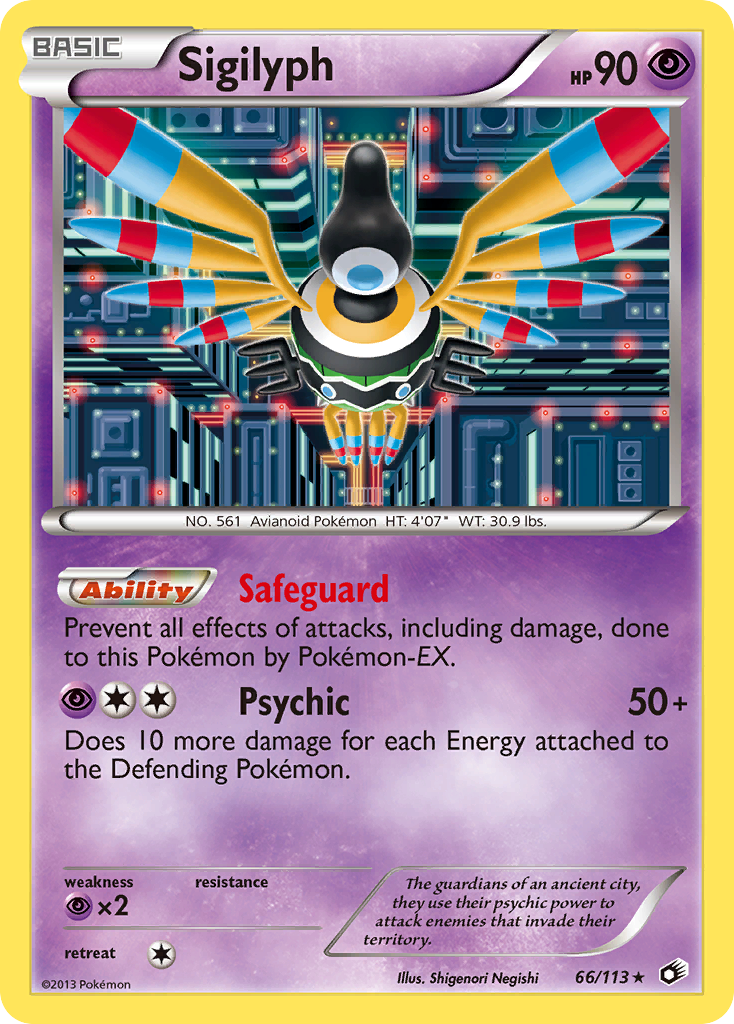 Sigilyph - Legendary Treasures - #66 - Pokemon TCG card