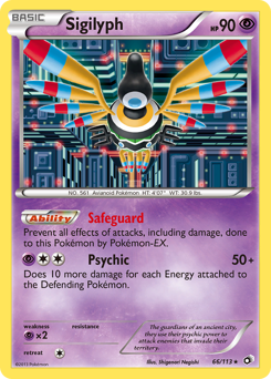 Sigilyph #66 Sigilyph - Legendary Treasures - #66 - Pokemon TCG card