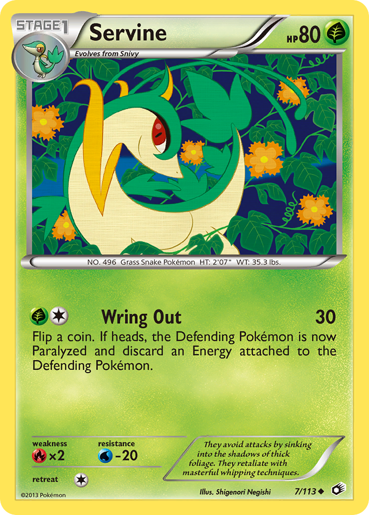 Servine - Legendary Treasures - #7 - Pokemon TCG card