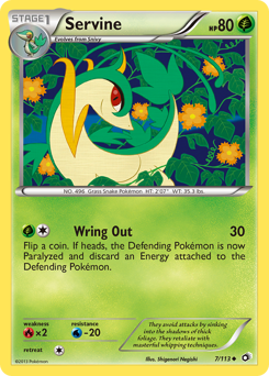 Servine #7 Servine - Legendary Treasures - #7 - Pokemon TCG card