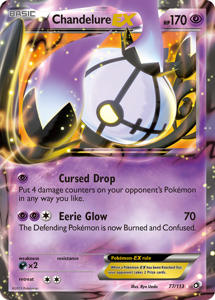 Chandelure-EX - Legendary Treasures - #77 - Pokemon TCG card