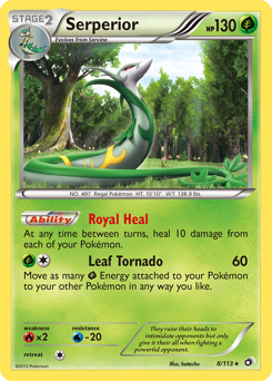Serperior #8 Serperior - Legendary Treasures - #8 - Pokemon TCG card