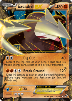Excadrill-EX #82 Excadrill-EX - Legendary Treasures - #82 - Pokemon TCG card