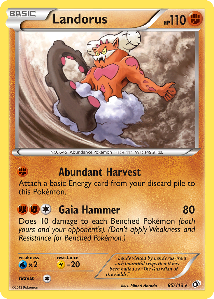 Landorus - Legendary Treasures - #85 - Pokemon TCG card