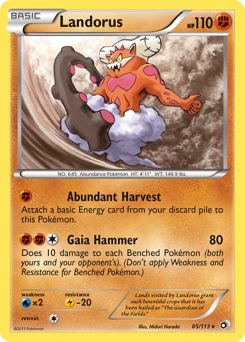 Landorus #85 Landorus - Legendary Treasures - #85 - Pokemon TCG card