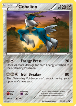 Cobalion #91 Cobalion - Legendary Treasures - #91 - Pokemon TCG card