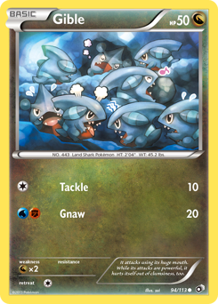 Gible #94 Gible - Legendary Treasures - #94 - Pokemon TCG card