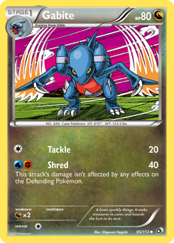 Gabite #95 Gabite - Legendary Treasures - #95 - Pokemon TCG card