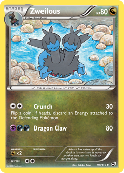 Zweilous #98 Zweilous - Legendary Treasures - #98 - Pokemon TCG card