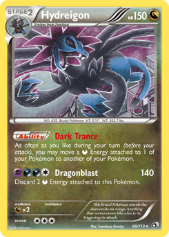 Hydreigon #99 Hydreigon - Legendary Treasures - #99 - Pokemon TCG card