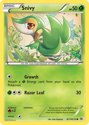Snivy - Legendary Treasures: Radiant Collection - #RC1 - Pokemon TCG card