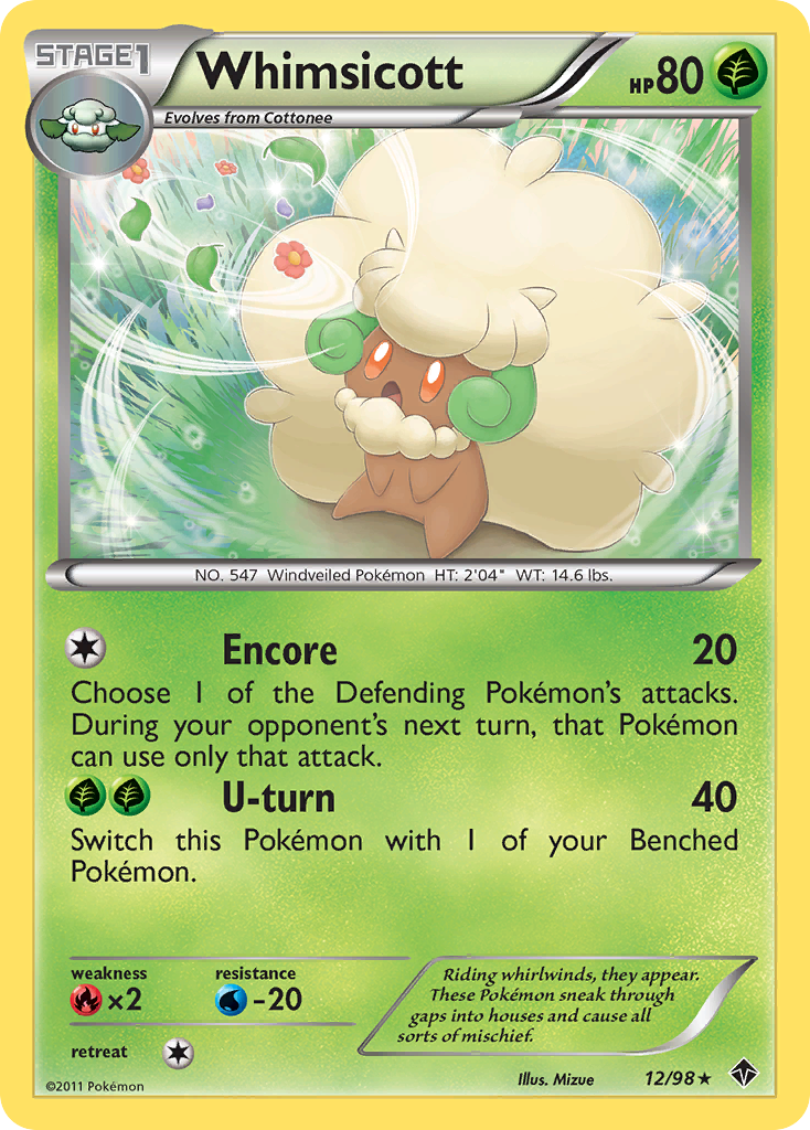 Whimsicott - Emerging Powers - #12 - Pokemon TCG card