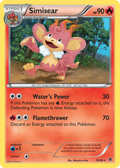 Simisear #19 Simisear - Emerging Powers - #19 - Pokemon TCG card