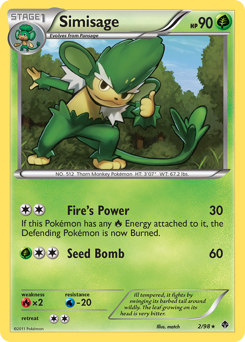 Simisage #2 Simisage - Emerging Powers - #2 - Pokemon TCG card