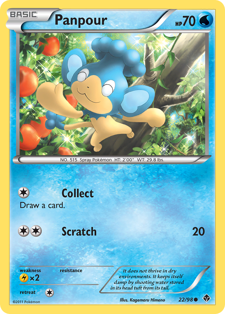 Panpour - Emerging Powers - #22 - Pokemon TCG card