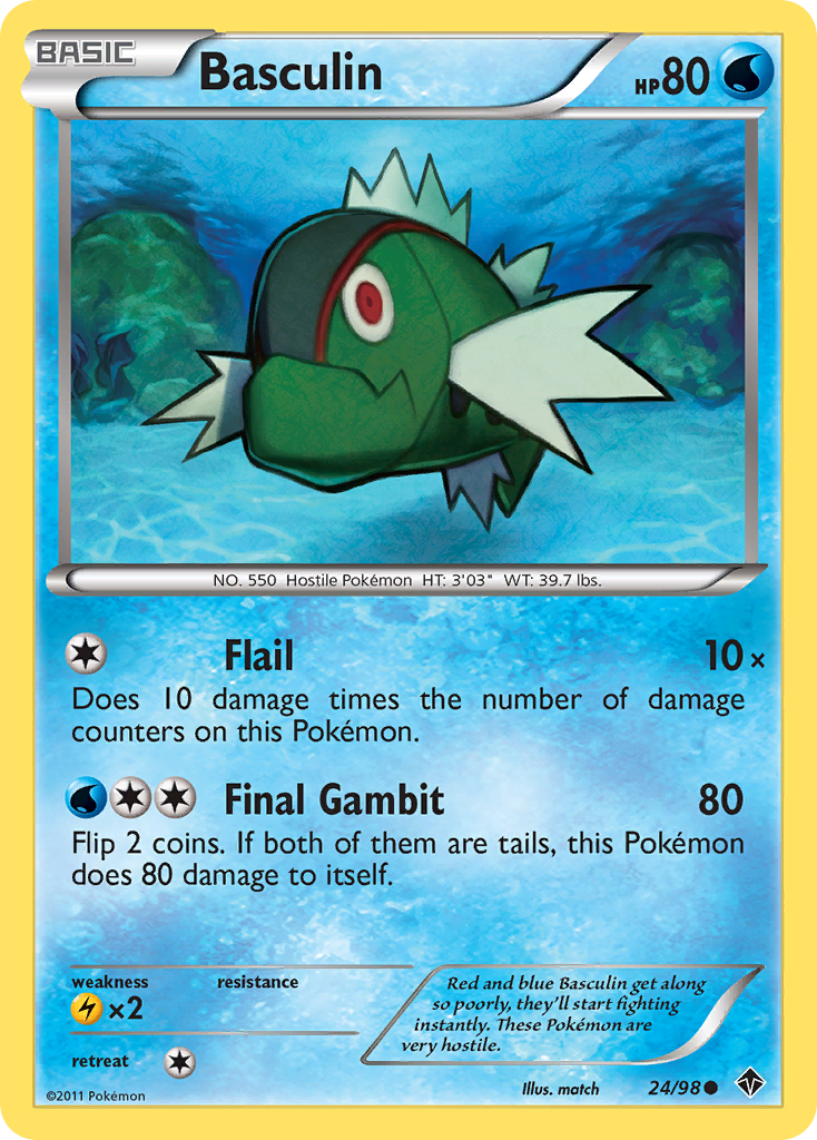 Basculin - Emerging Powers - #24 - Pokemon TCG card