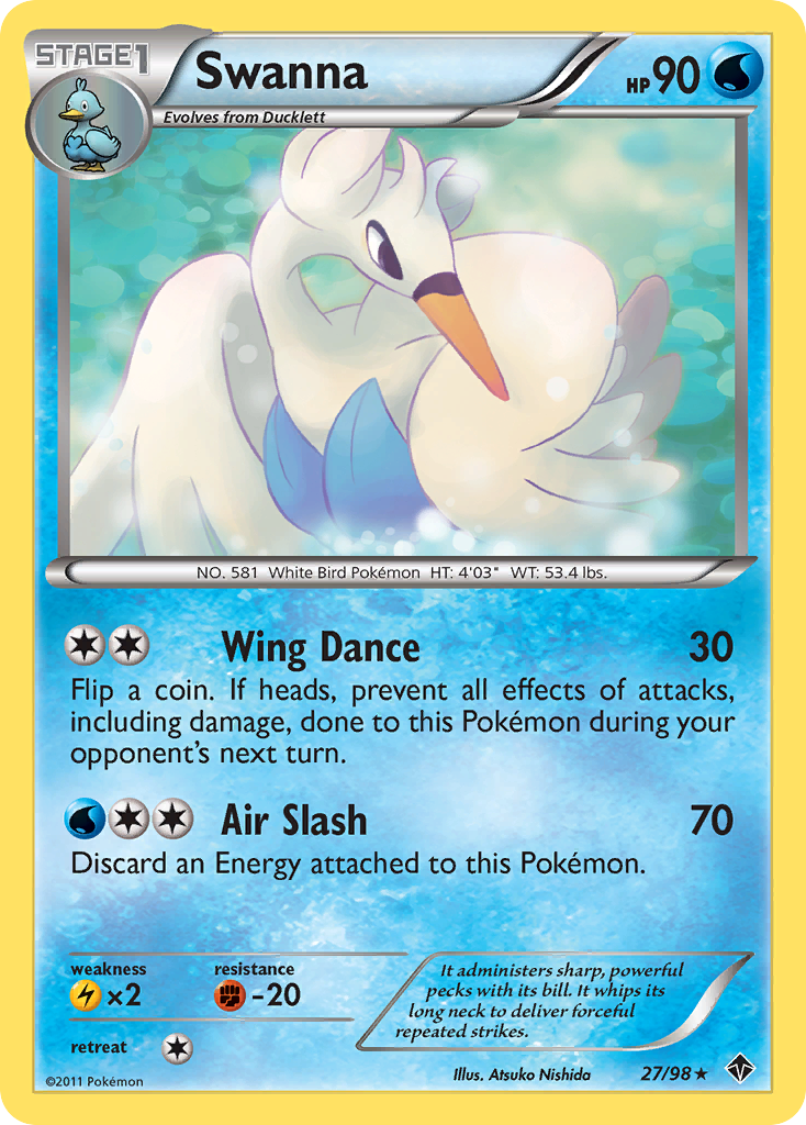 Swanna - Emerging Powers - #27 - Pokemon TCG card