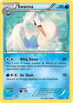 Swanna #27 Swanna - Emerging Powers - #27 - Pokemon TCG card