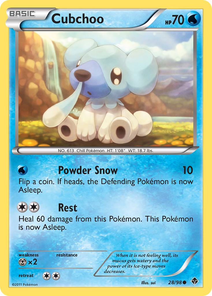 Cubchoo - Emerging Powers - #28 - Pokemon TCG card