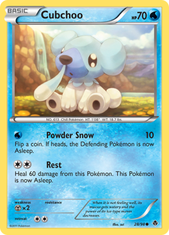 Cubchoo #28 Cubchoo - Emerging Powers - #28 - Pokemon TCG card