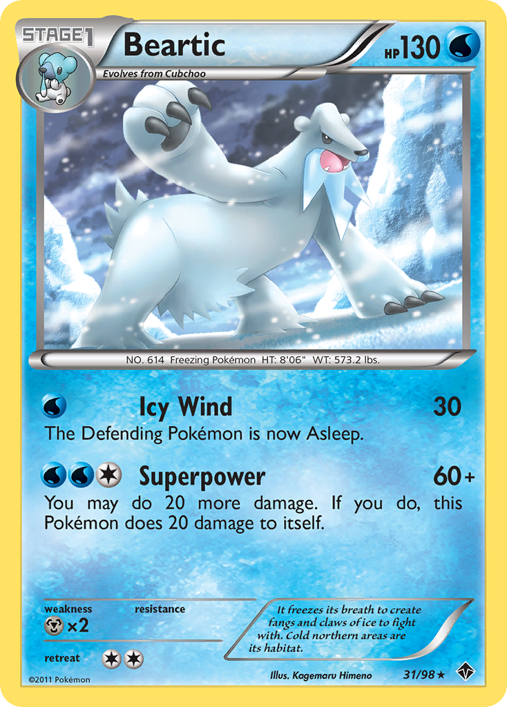 Beartic - Emerging Powers - #31 - Pokemon TCG card