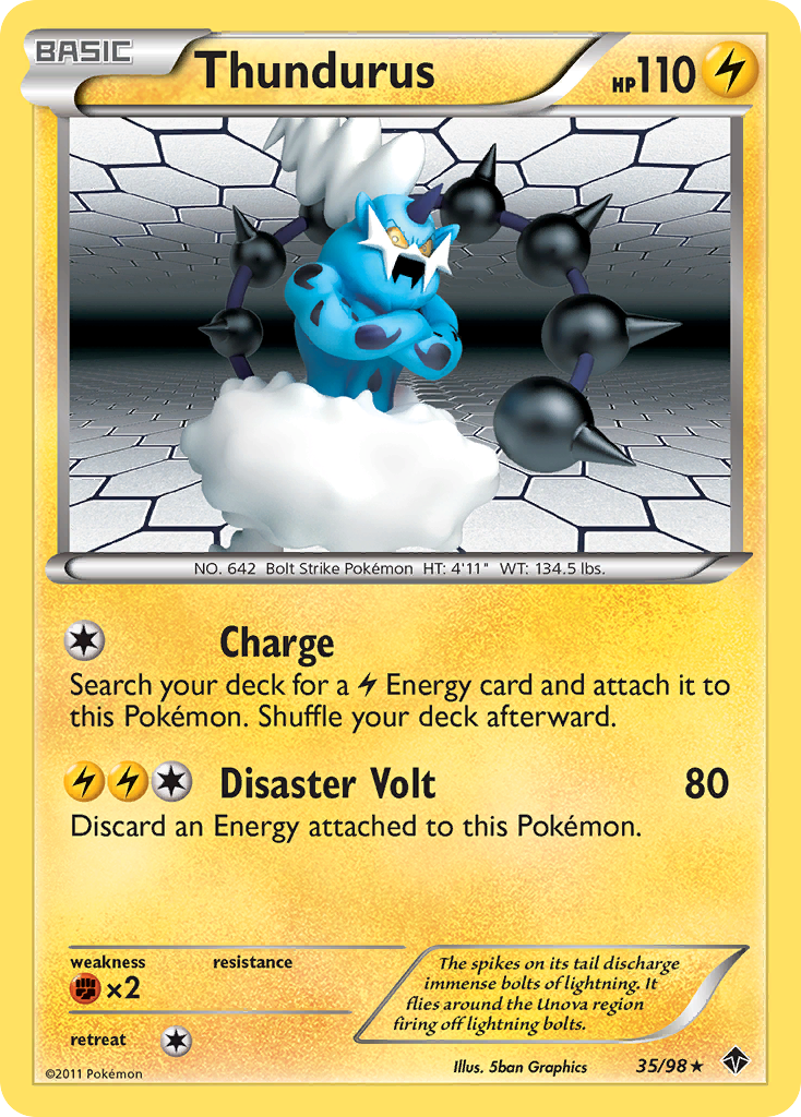 Thundurus - Emerging Powers - #35 - Pokemon TCG card