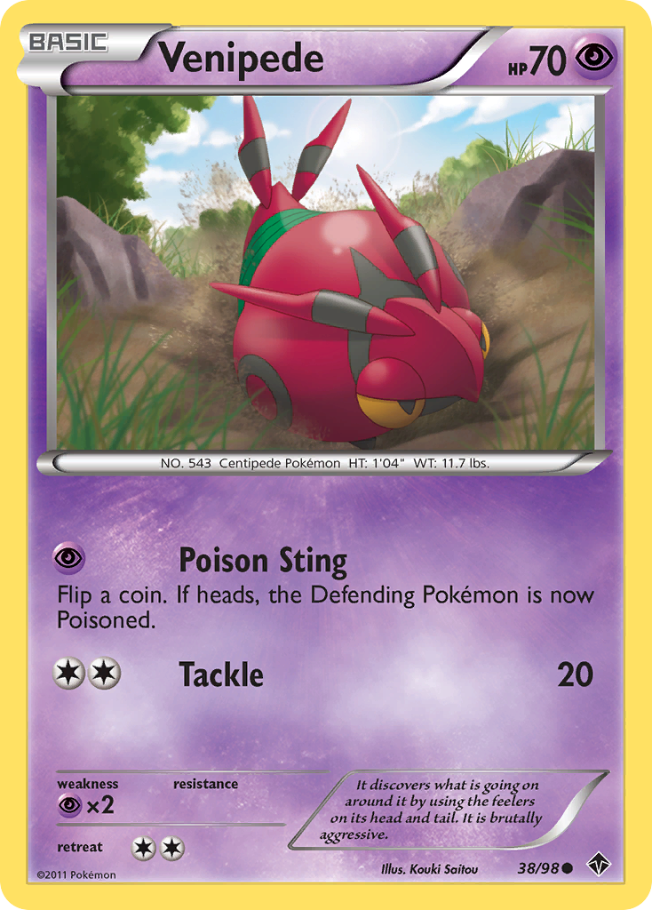 Venipede - Emerging Powers - #38 - Pokemon TCG card