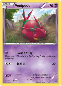 Venipede - Emerging Powers - #38 - Pokemon TCG card