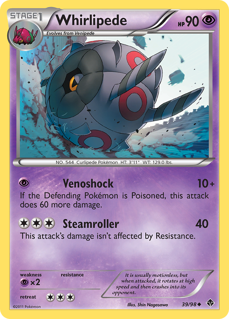 Whirlipede - Emerging Powers - #39 - Pokemon TCG card