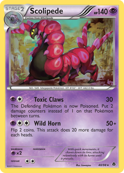 Scolipede - Emerging Powers - #40 - Pokemon TCG card