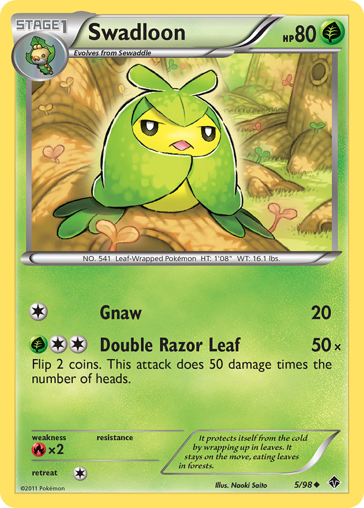 Swadloon - Emerging Powers - #5 - Pokemon TCG card