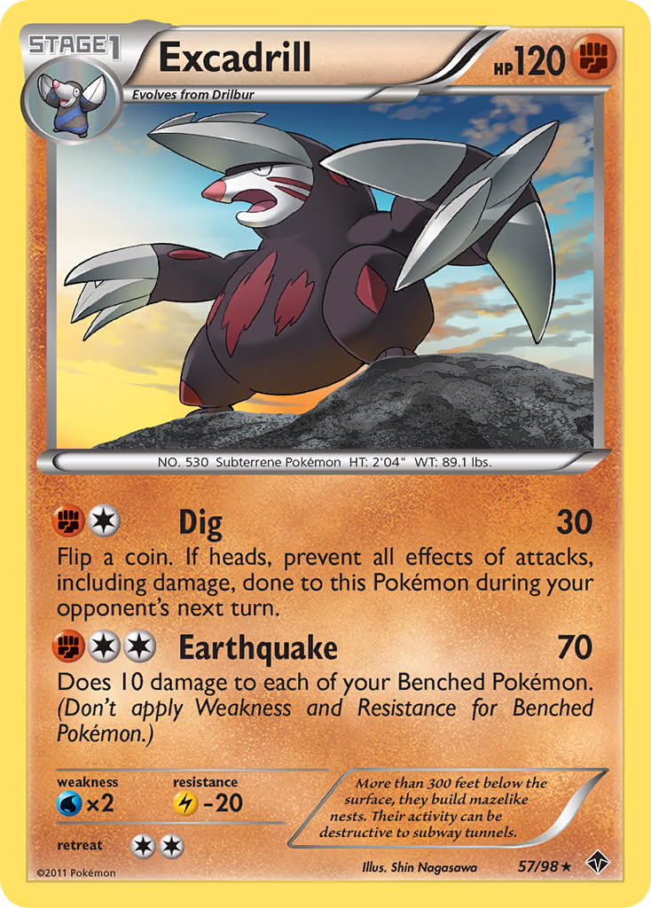 Excadrill - Emerging Powers - #57 - Pokemon TCG card