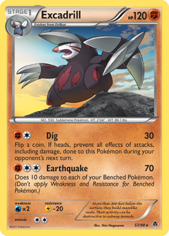Excadrill #57 Excadrill - Emerging Powers - #57 - Pokemon TCG card