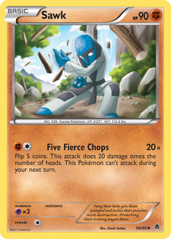 Sawk #59 Sawk - Emerging Powers - #59 - Pokemon TCG card