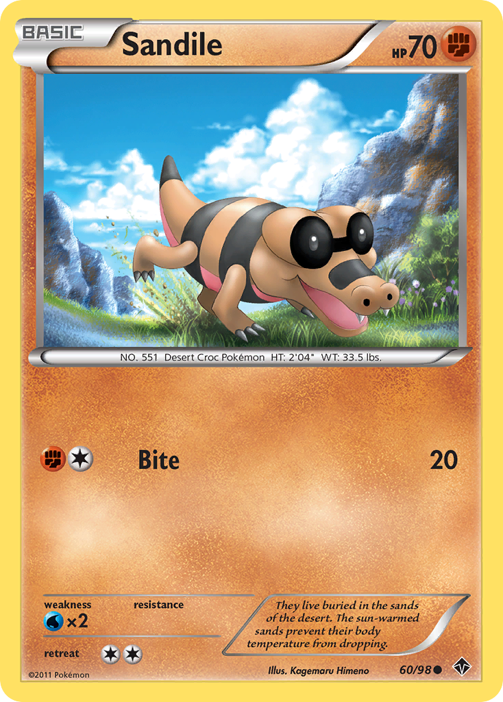 Sandile - Emerging Powers - #60 - Pokemon TCG card