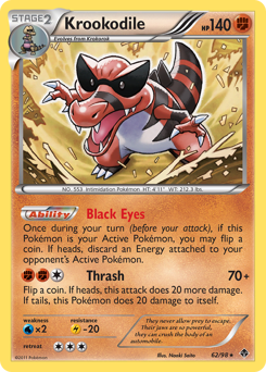 Krookodile #62 Krookodile - Emerging Powers - #62 - Pokemon TCG card