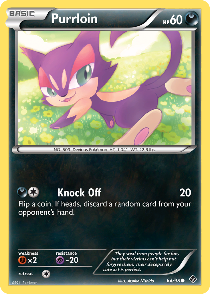 Purrloin - Emerging Powers - #64 - Pokemon TCG card
