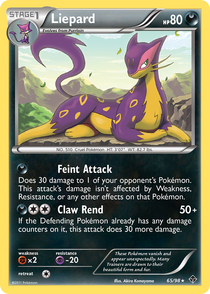 Liepard - Emerging Powers - #65 - Pokemon TCG card
