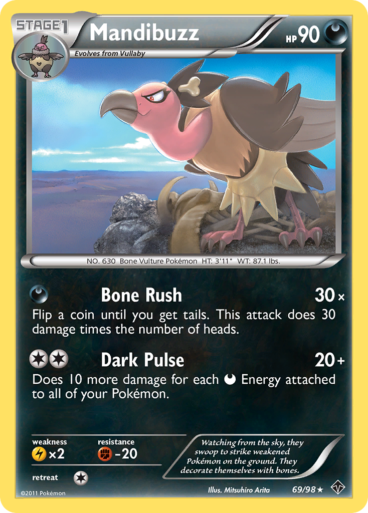 Mandibuzz - Emerging Powers - #69 - Pokemon TCG card