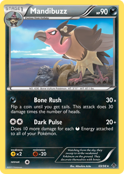 Mandibuzz #69 Mandibuzz - Emerging Powers - #69 - Pokemon TCG card