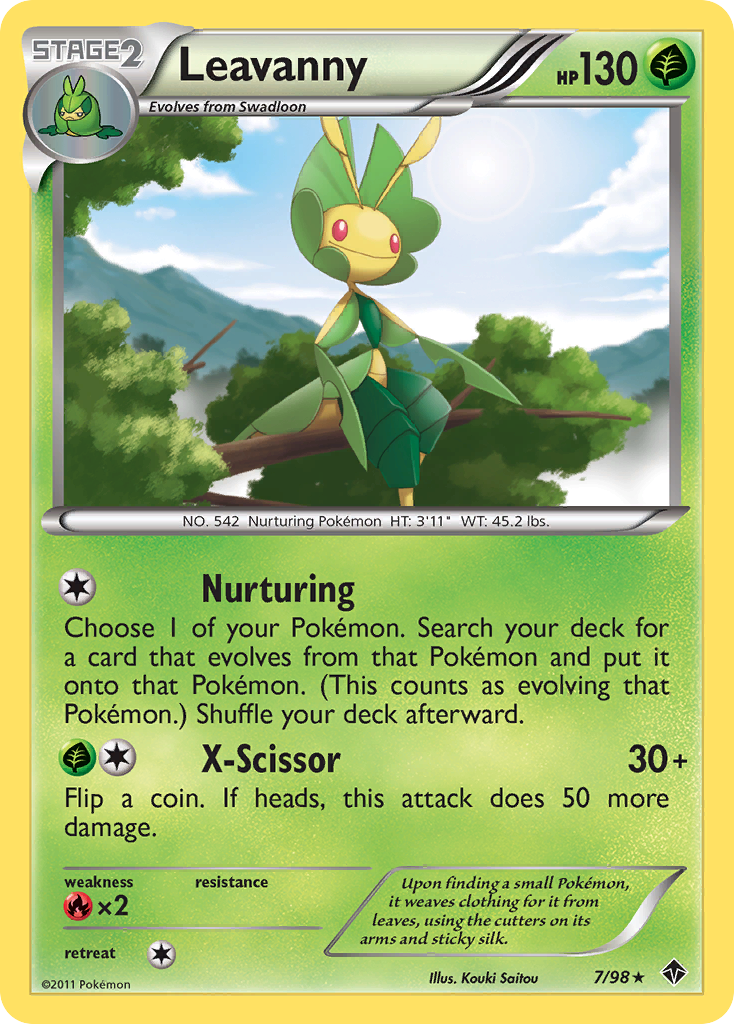 Leavanny - Emerging Powers - #7 - Pokemon TCG card