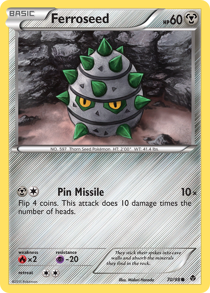 Ferroseed - Emerging Powers - #70 - Pokemon TCG card