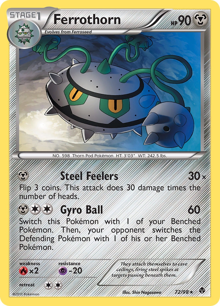 Ferrothorn - Emerging Powers - #72 - Pokemon TCG card