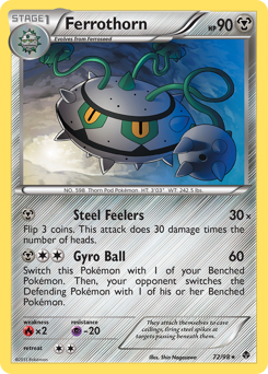 Ferrothorn #72 Ferrothorn - Emerging Powers - #72 - Pokemon TCG card