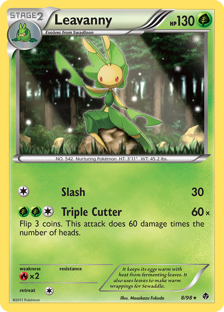Leavanny - Emerging Powers - #8 - Pokemon TCG card