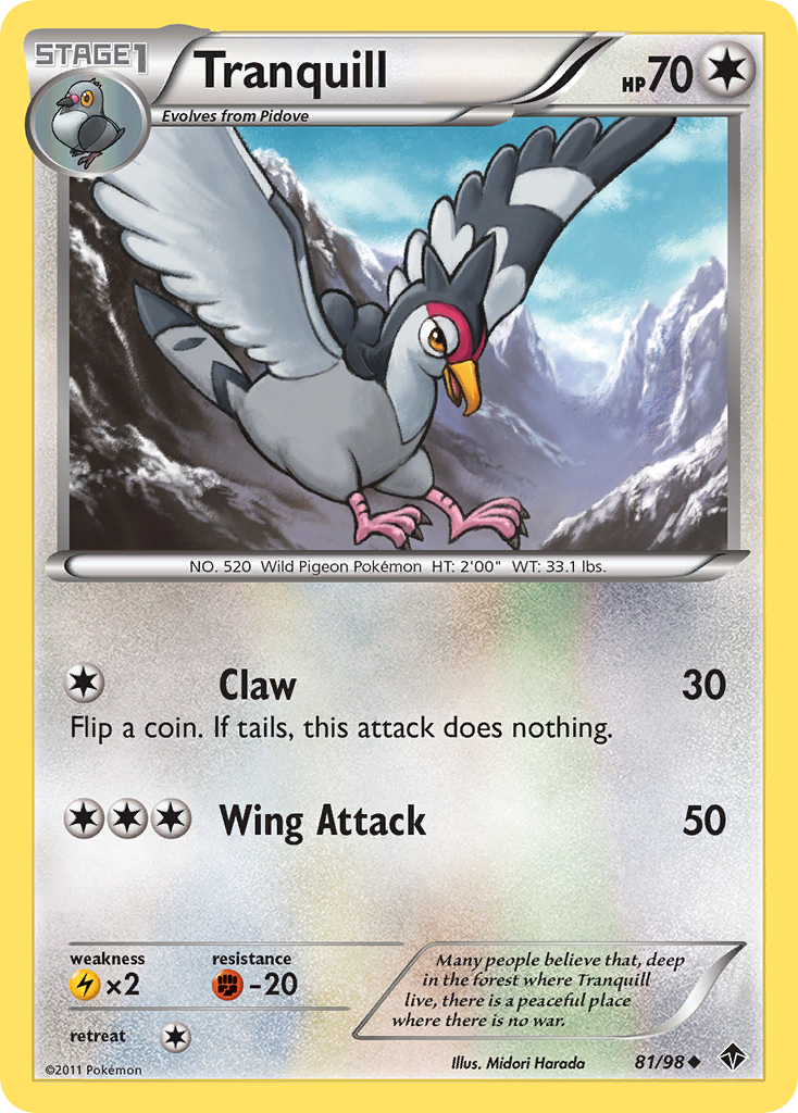 Tranquill - Emerging Powers - #81 - Pokemon TCG card