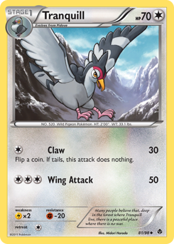 Tranquill #81 Tranquill - Emerging Powers - #81 - Pokemon TCG card