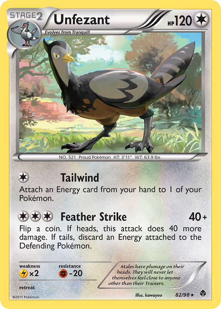 Unfezant - Emerging Powers - #82 - Pokemon TCG card