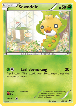 Sewaddle - Noble Victories - #1 - Pokemon TCG card